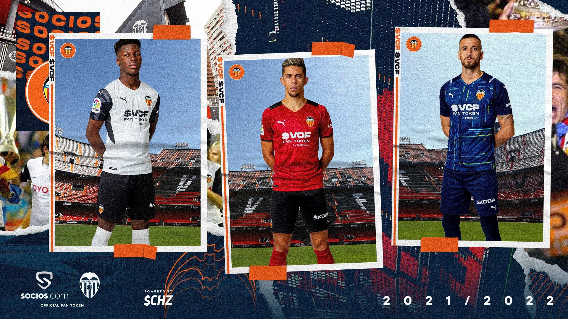 Valencia Cf Launch 2021/22 Kit As Players Wear Shirt Featuring $VCF Fan ...