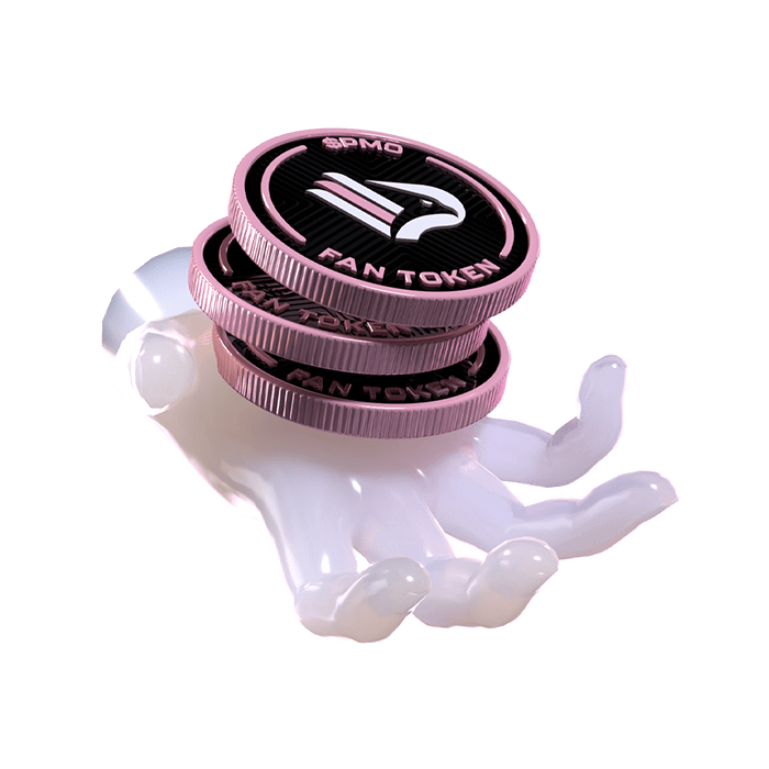 Hand holding $PMO Fan Tokens